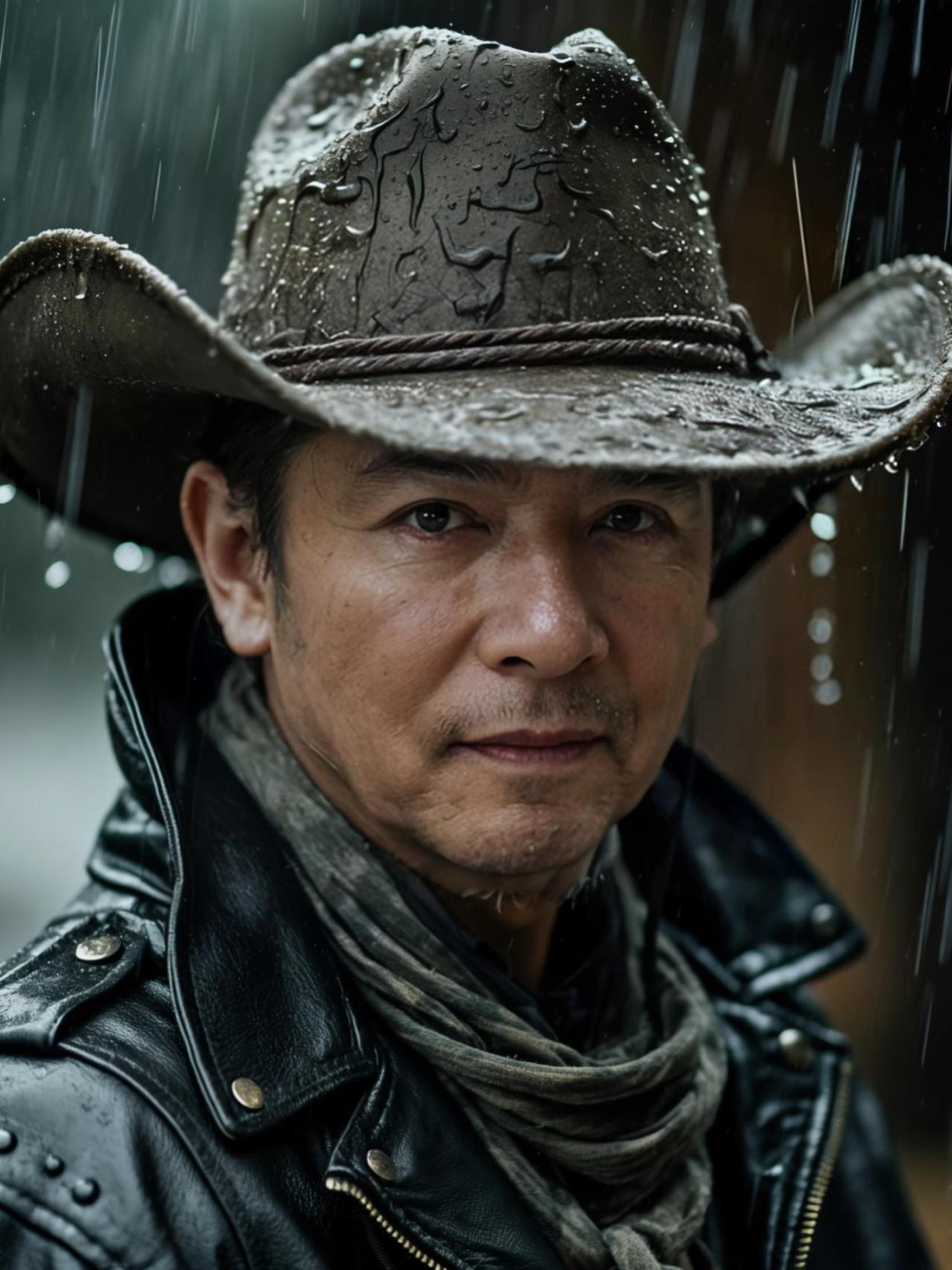 AI雨幕牛仔照 随变ai随便玩