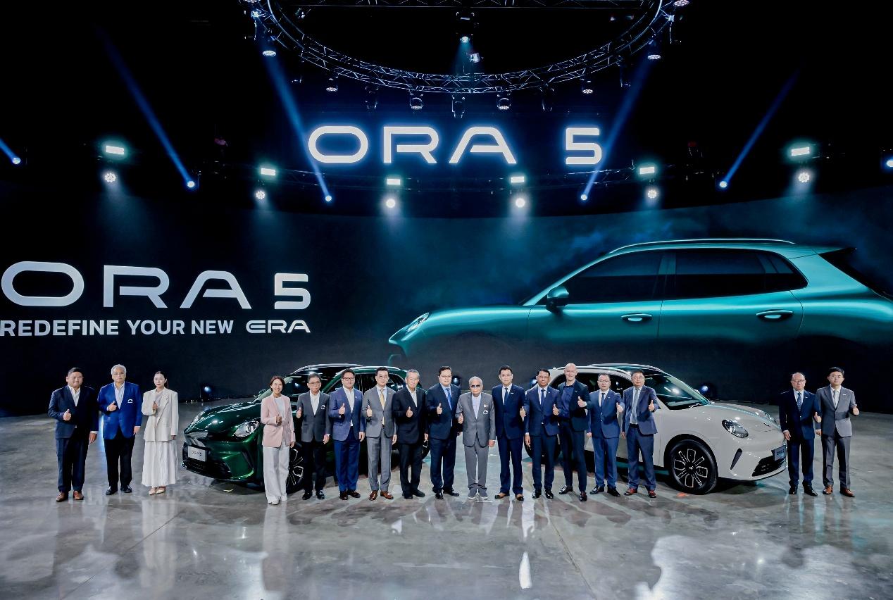 车盟快讯：3月12日，长城欧拉5在泰国曼谷全球发布，欧拉品牌正式焕新为“全球时尚