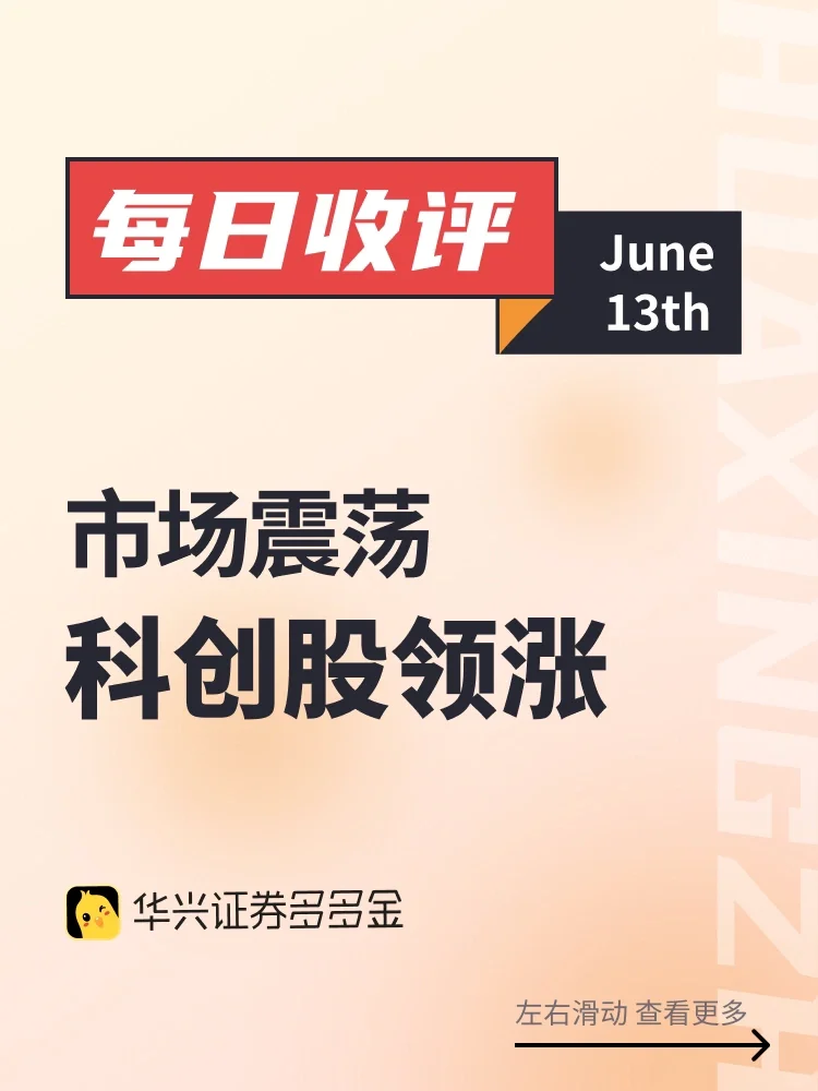 每日收评｜市场震荡，科创股领涨📈