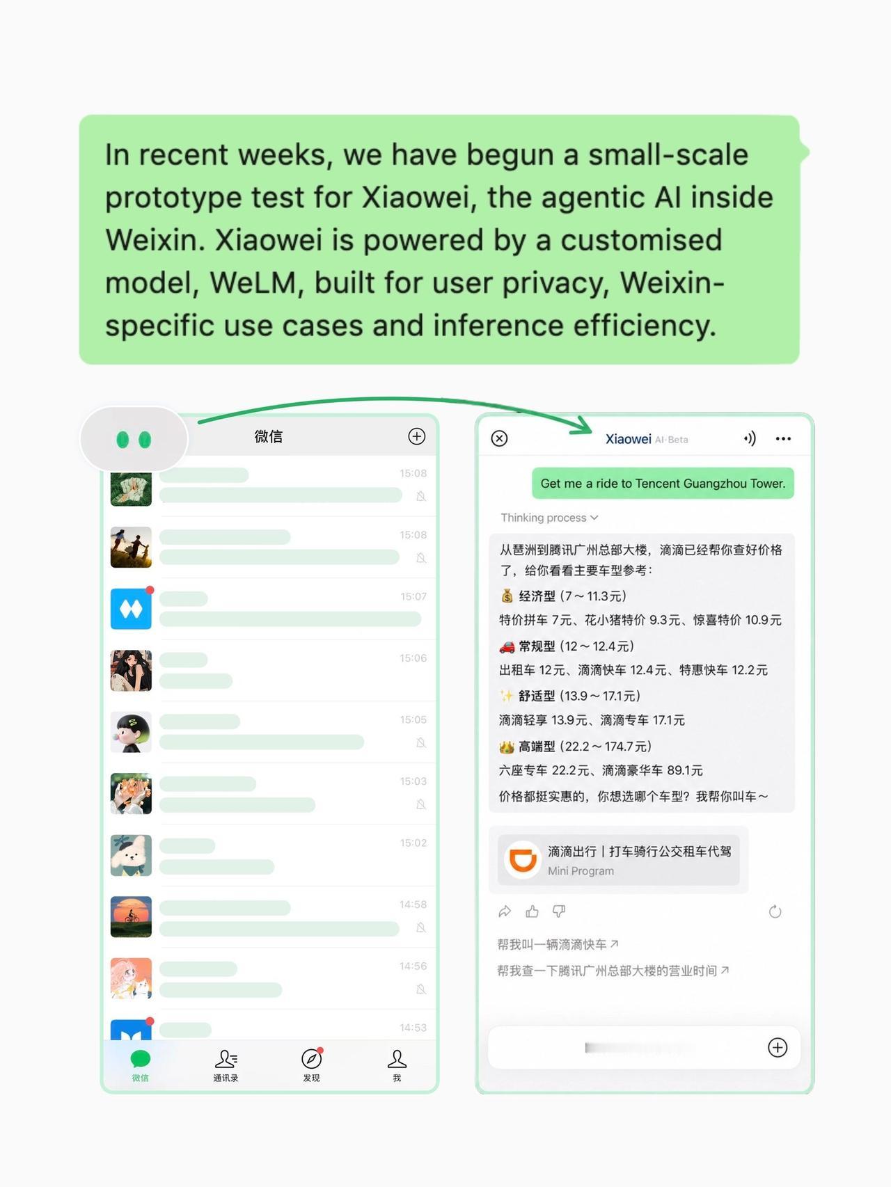 微信这个浓眉大眼的 app 偷偷跑到外面公布了集成在微信里面的 ai，名字很土，