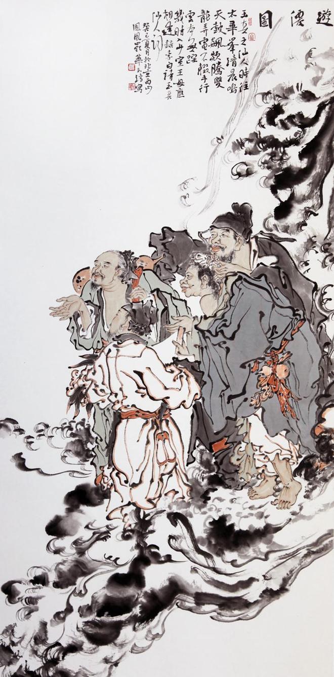上联：闲仙无聊天宫逛
下联：[比心]

网络图片/诚谢侵删