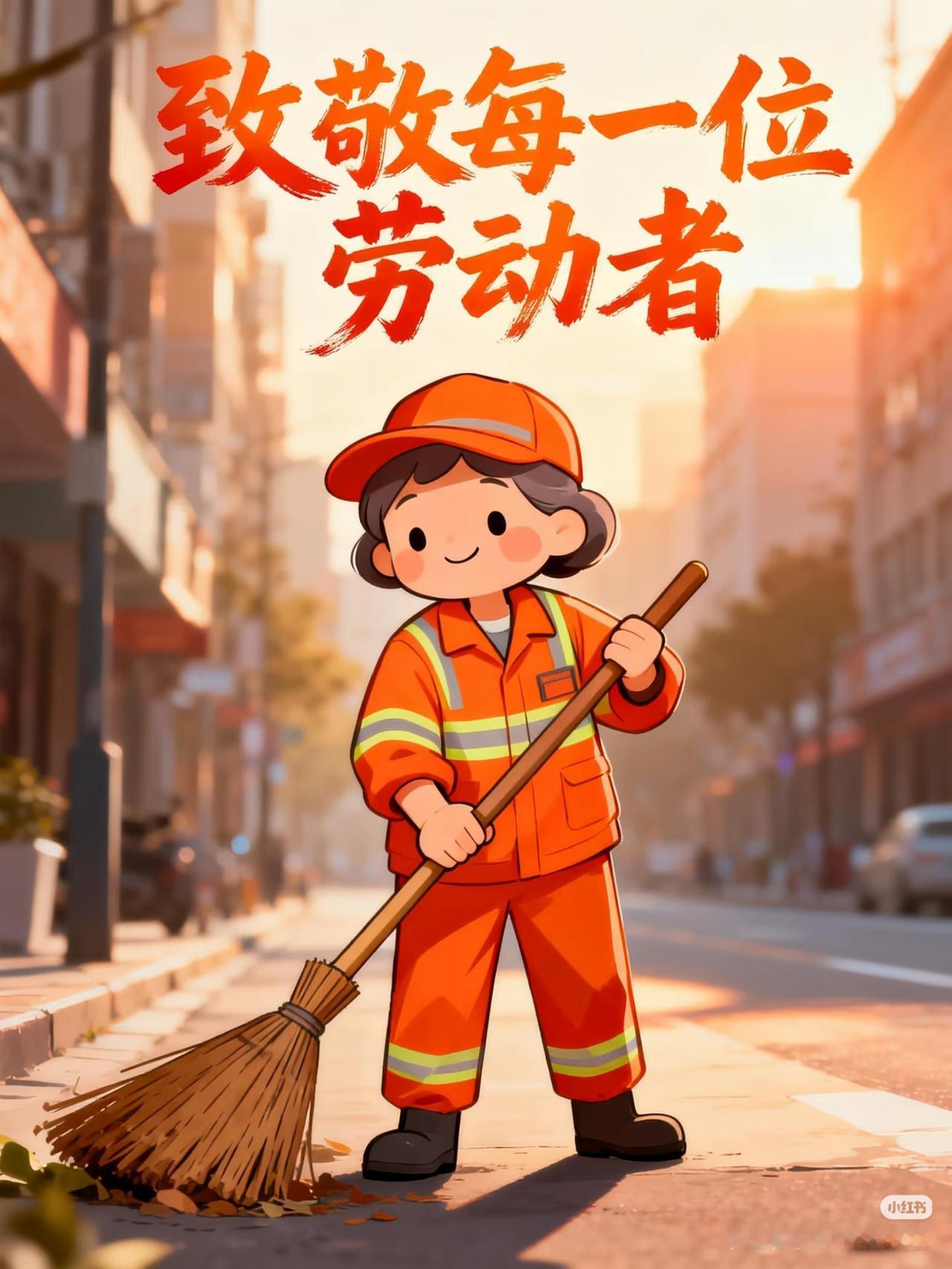 晒图笔记大赛火🔥热天气向环卫工人致敬！
