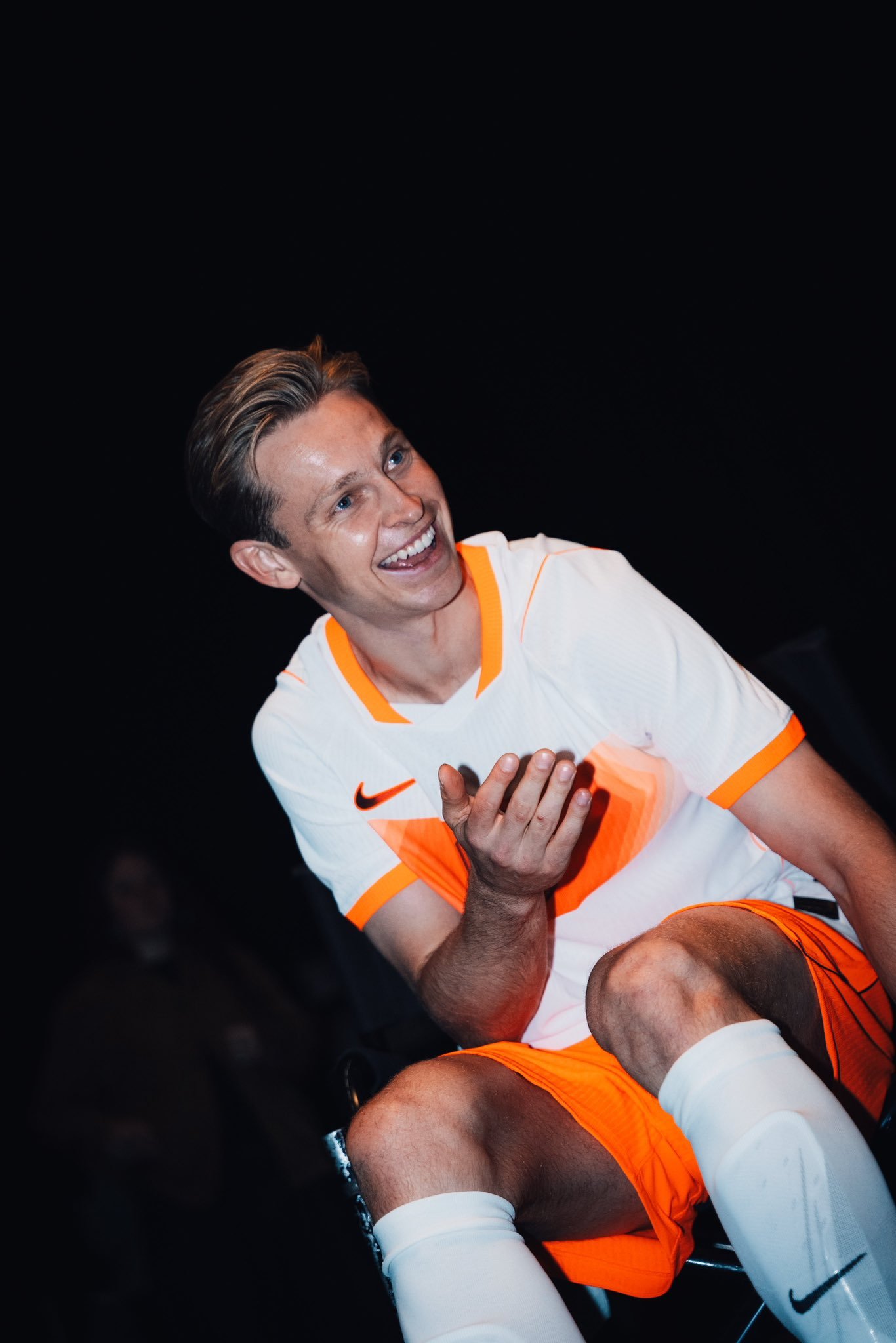 德容与荷兰国家队世界杯客场球衣❤️🇳🇱巴萨至死不渝红蓝魂