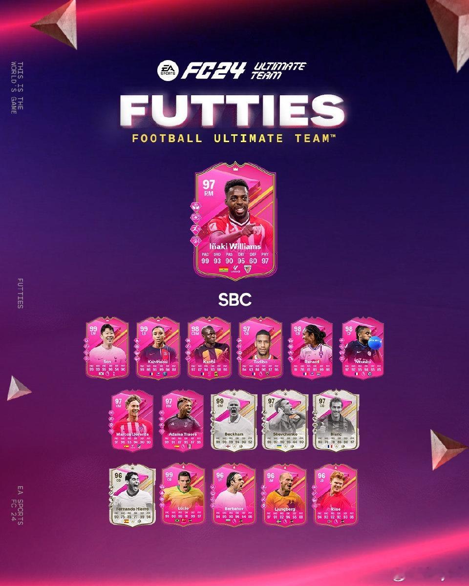 FUTTIES威廉姆斯的SBC已上线。  #FC24# ​​​