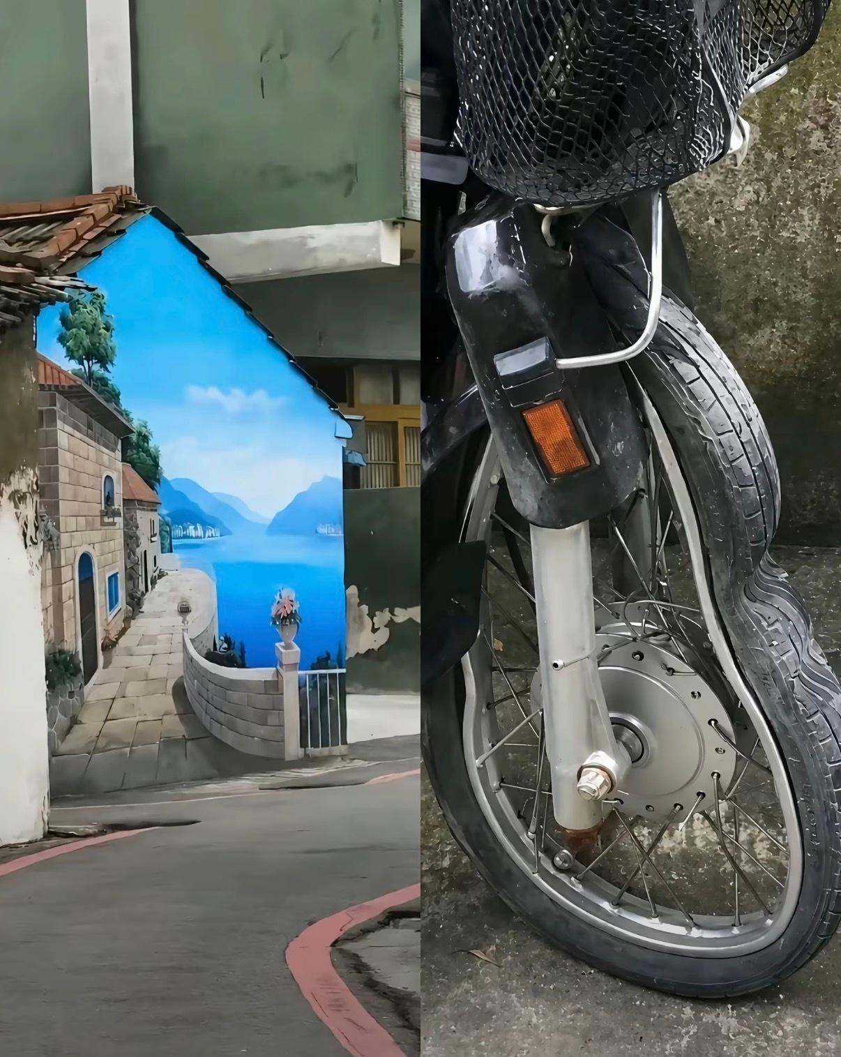 就这些路上的壁画，人都无法正确识别的情况下，智能驾驶如果使用视觉方案，真的可以正
