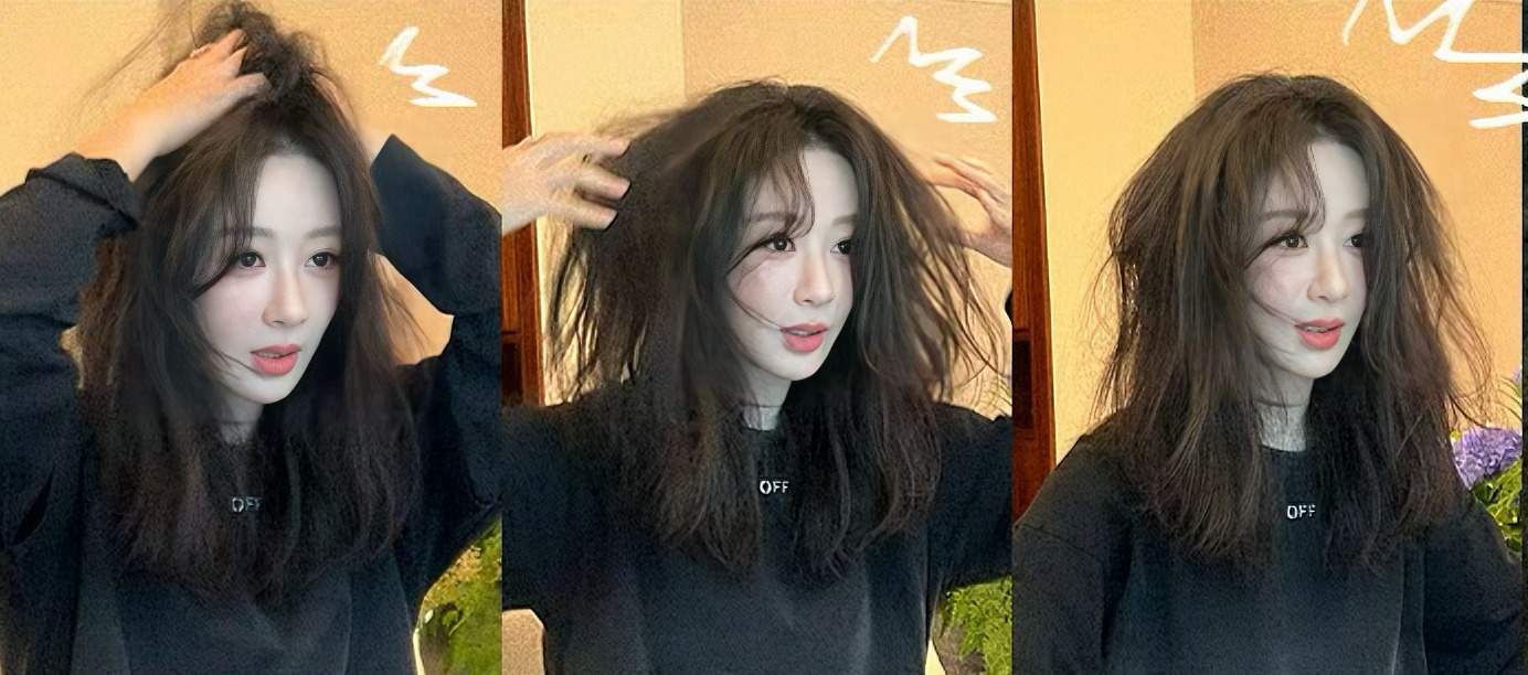 杨紫 哈哈哈我知道的你发量一直很多 小玩偶给我亲亲