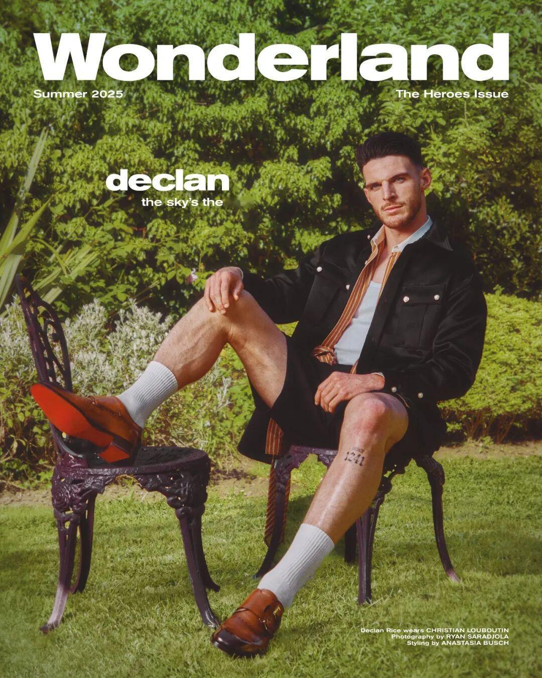 真正的星光男帝，阿森纳球员赖斯 Declan Rice 登上时尚杂志《Wonde