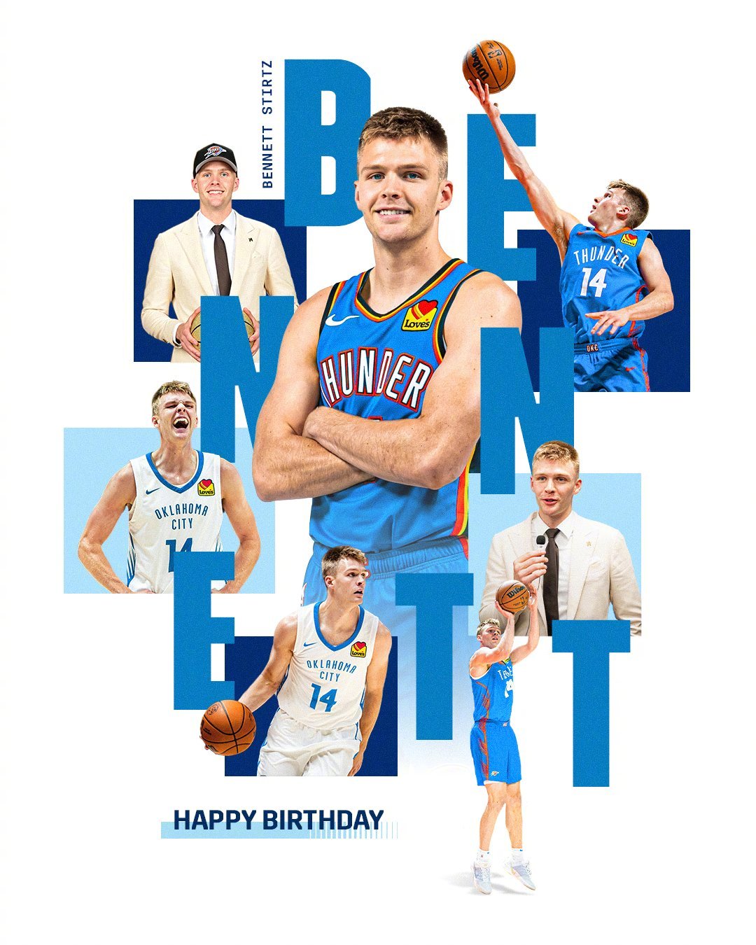 让我们祝新秀斯特茨生日快乐！雷霆[超话]ThunderUp ​​​