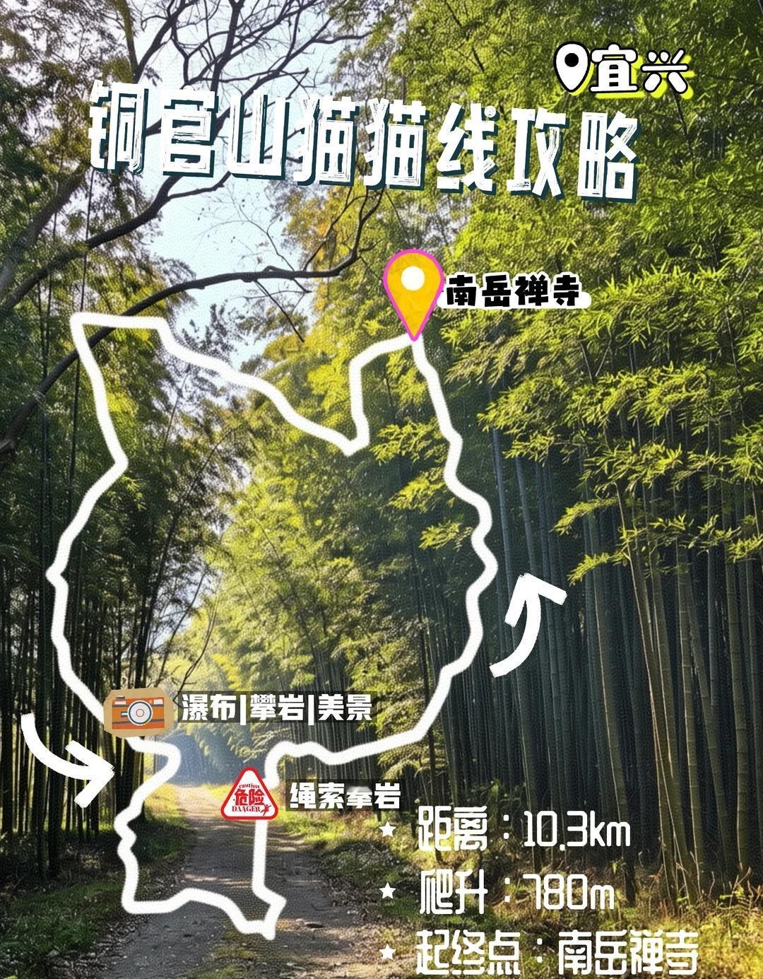 宜兴·铜官山猫猫线攻略
本来想来越野，结果直接开启手脚并用模式！铜官山这条“猫猫