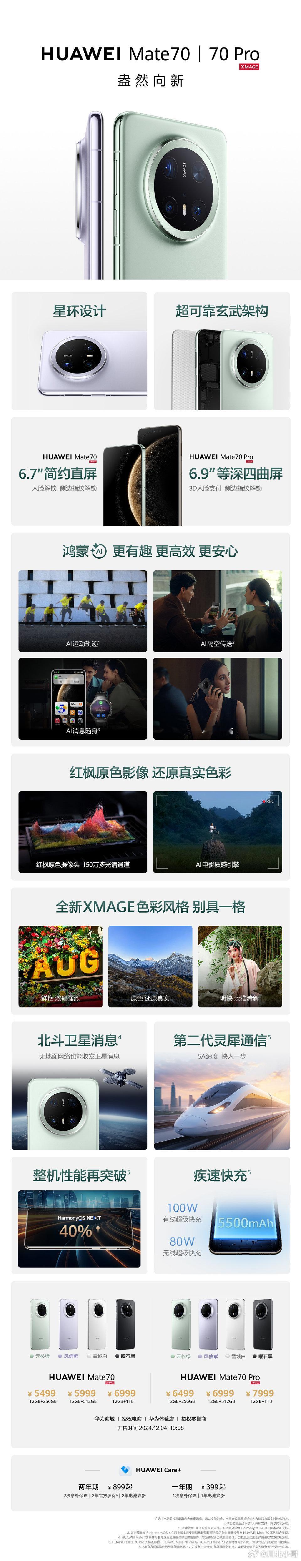 华为mate70有哪些亮点 华为Mate 70系列的亮点主要有：1、性能提升显著