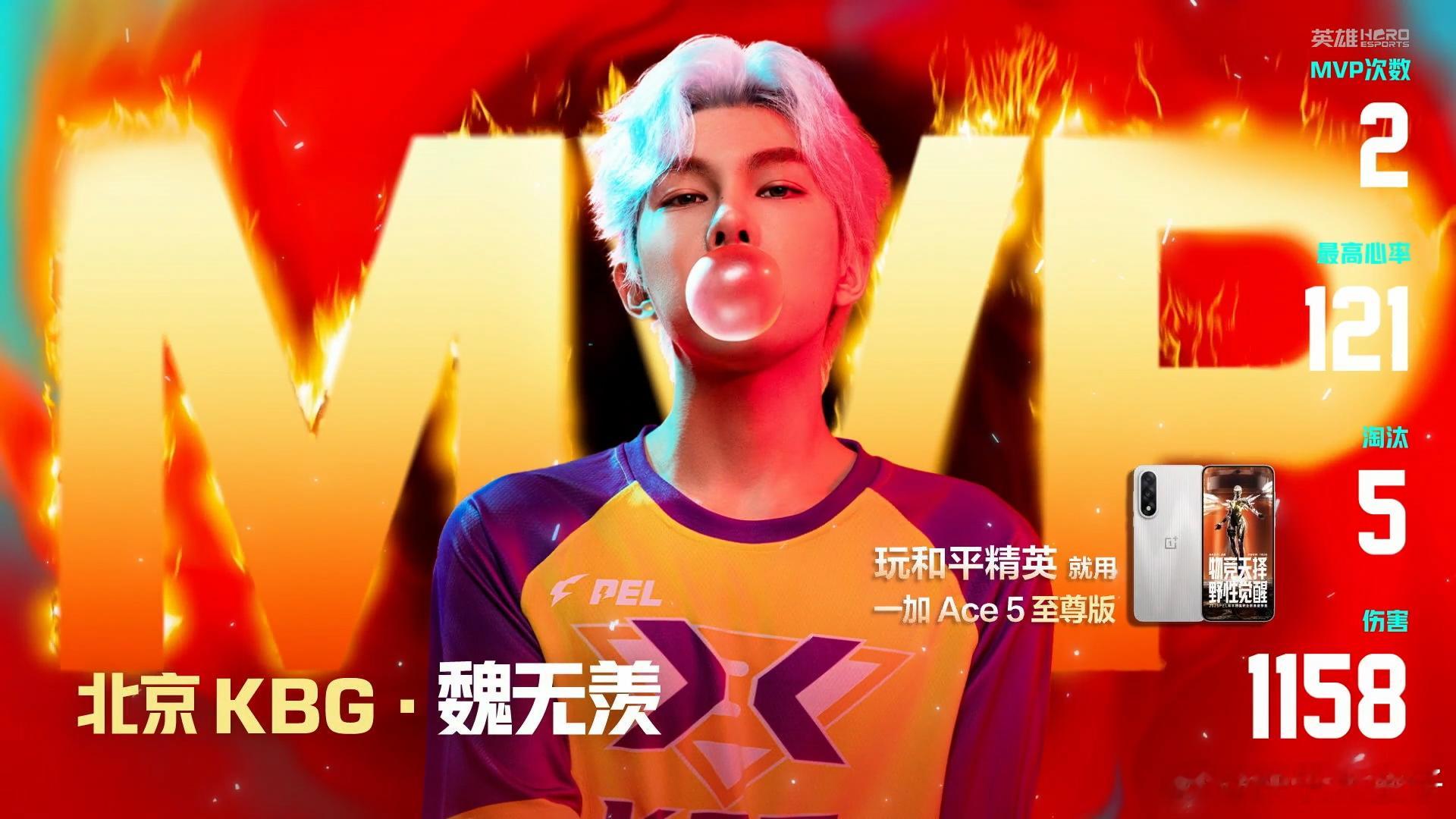 KBG魏无羡MVP KBG吃鸡了，魏无羡5个淘汰收获MVP[哆啦A梦吃惊]和平精