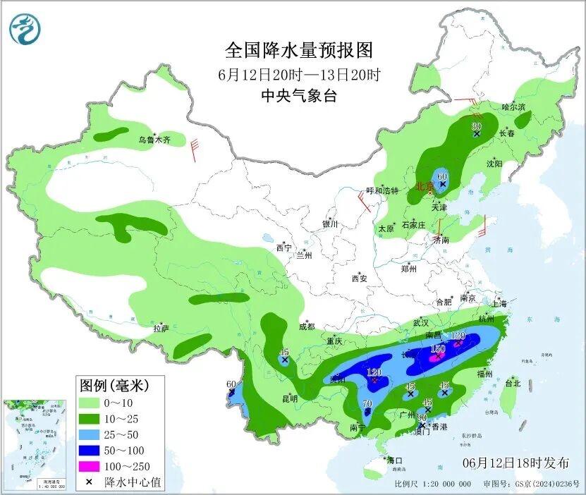 小雨中雨大雨暴雨强降雨，天降龙舟水，今天开始是要下整整10天的雨啊！颜色越深的地
