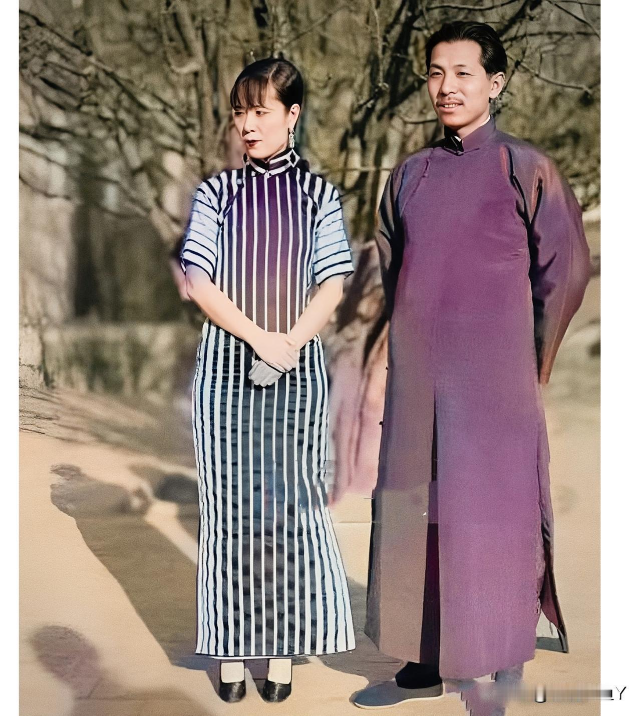 这照片太实在了，看看年轻时候的张学良和他的原配夫人于凤至吧！这才是他的真实长相，