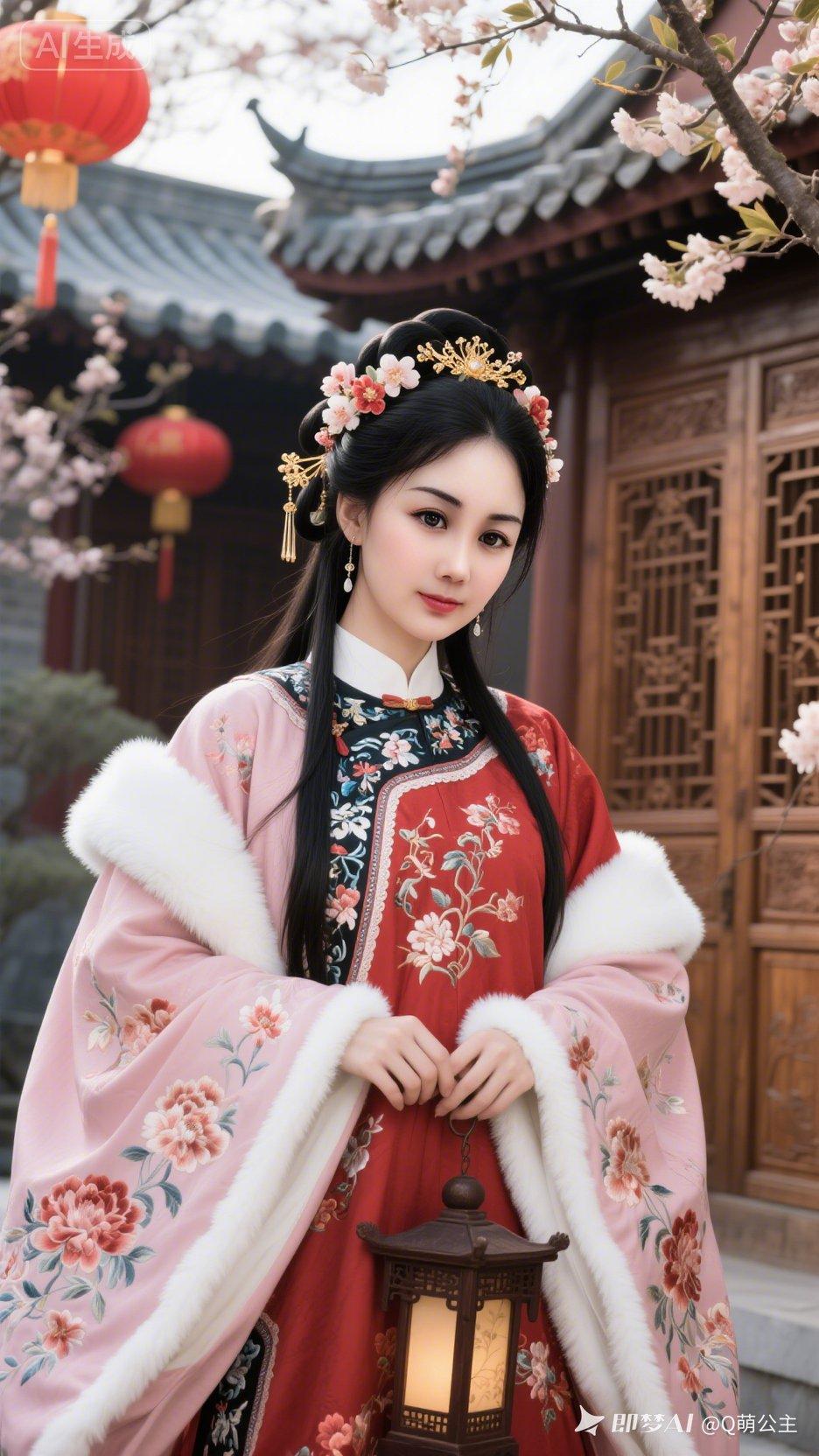 古风少女，花灯映衬，梦回大唐！