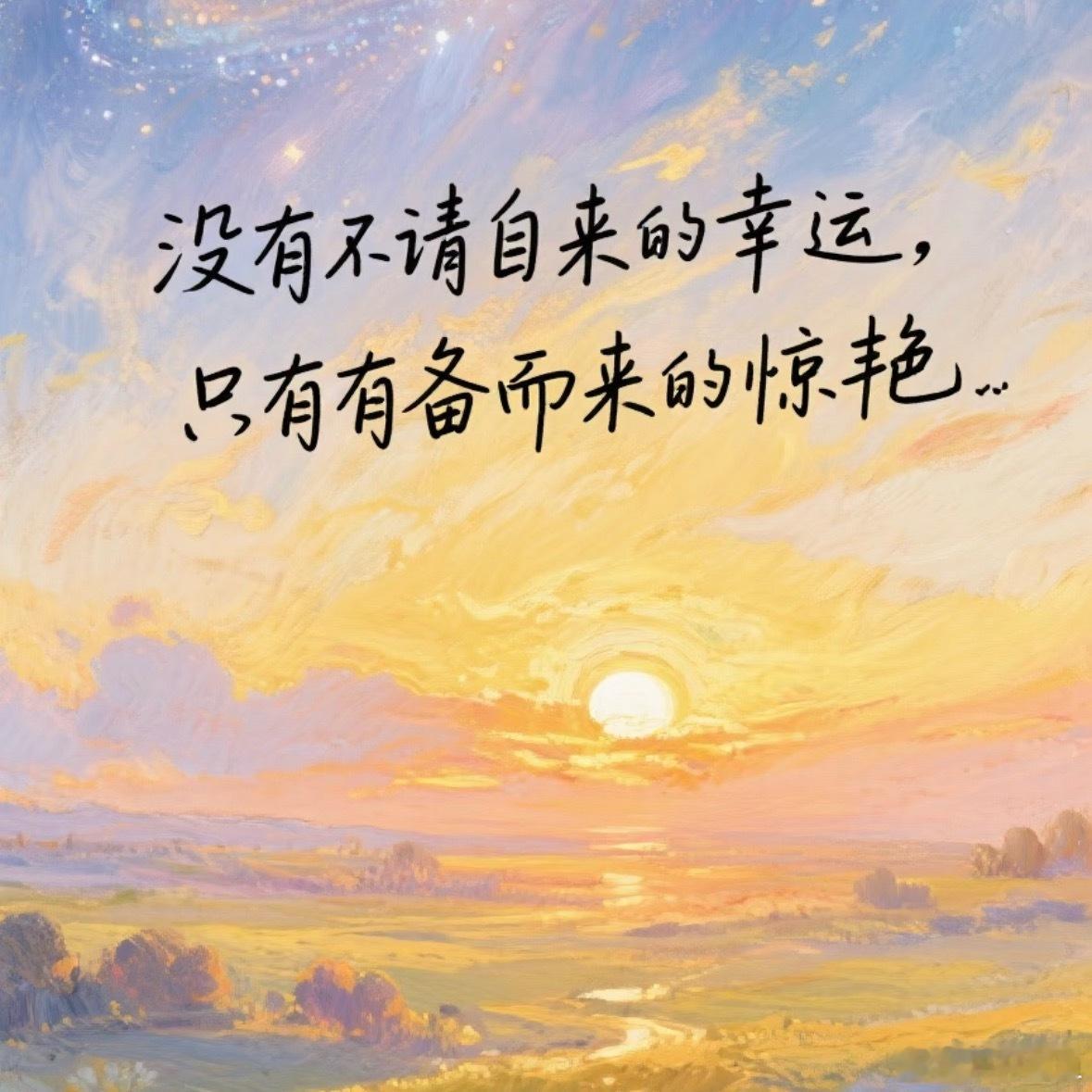 情感语录 别等幸运砸头！有备而来的惊艳，才够闪所有光芒都熬过长夜🌙 你的准备，