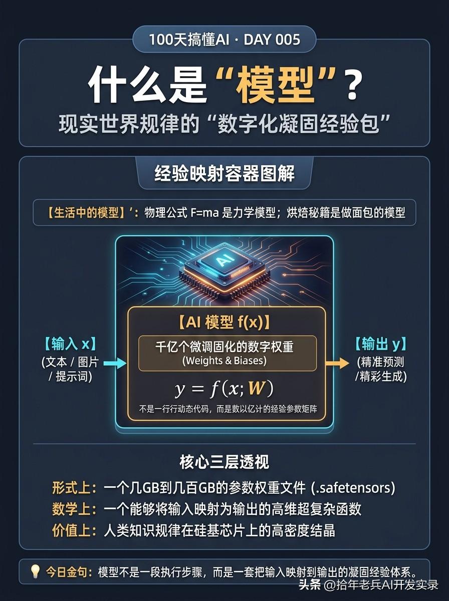 【100天搞懂AI · Day 005】天天听人说大模型，到底什么是“模型”？