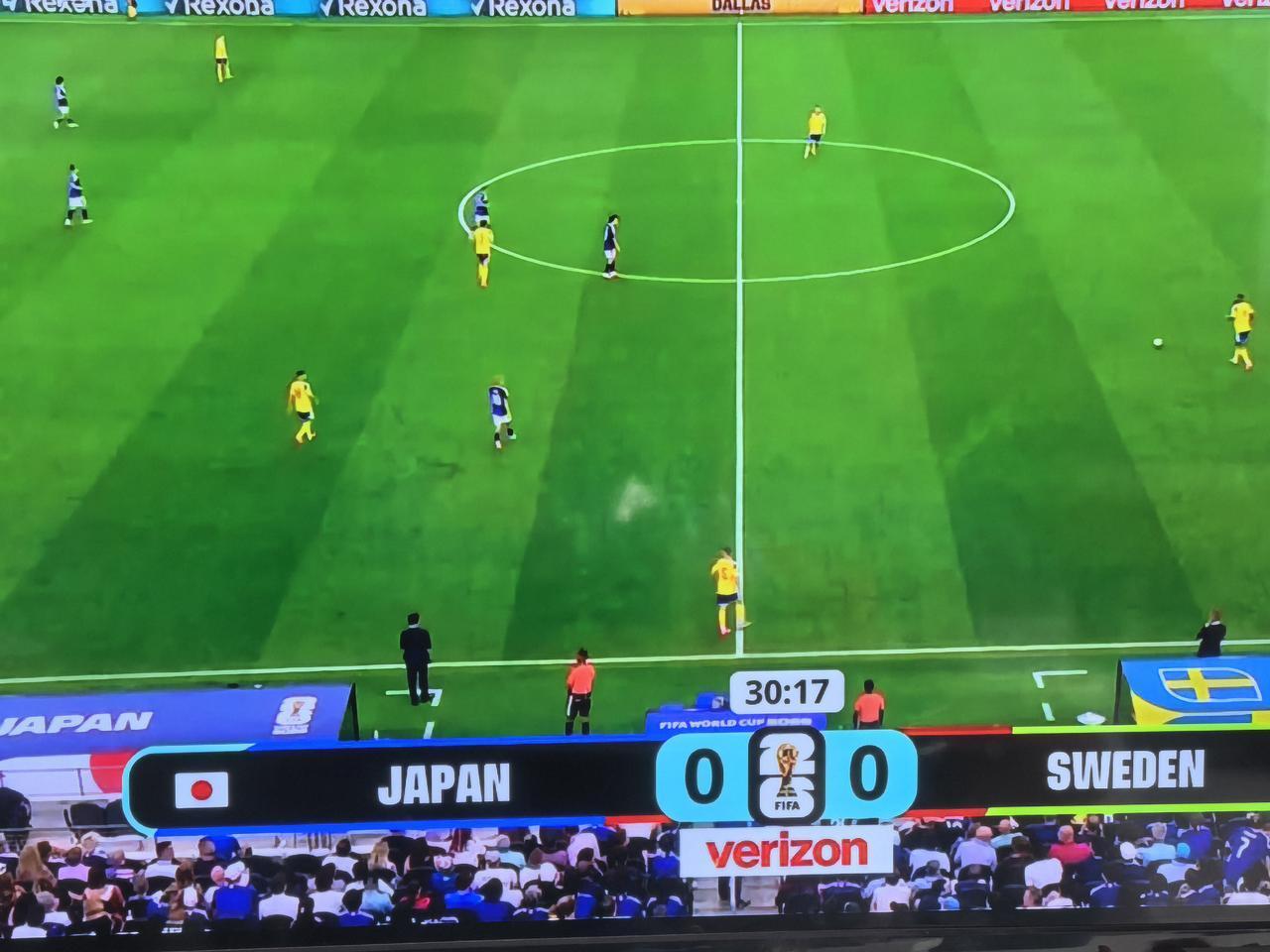 早晨，早早起来看世界杯。是日本队对阵瑞典队。日本队踢的很流畅，很有章法，感觉他们