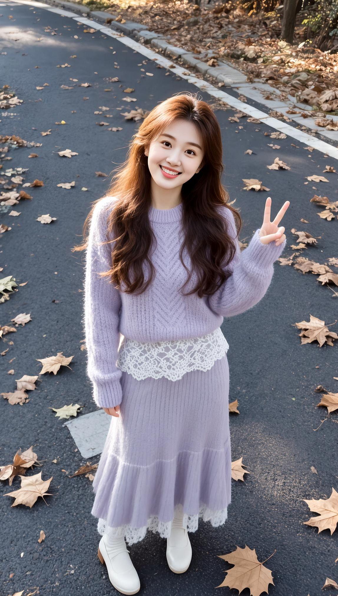 AI暖秋写真 抖音ai创作 高颜值 美女