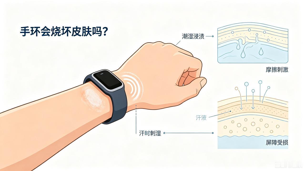 智能手环皮肤损伤：破除网络传言，读懂佩戴背后的皮肤真相
 
社交平台上，不少网友