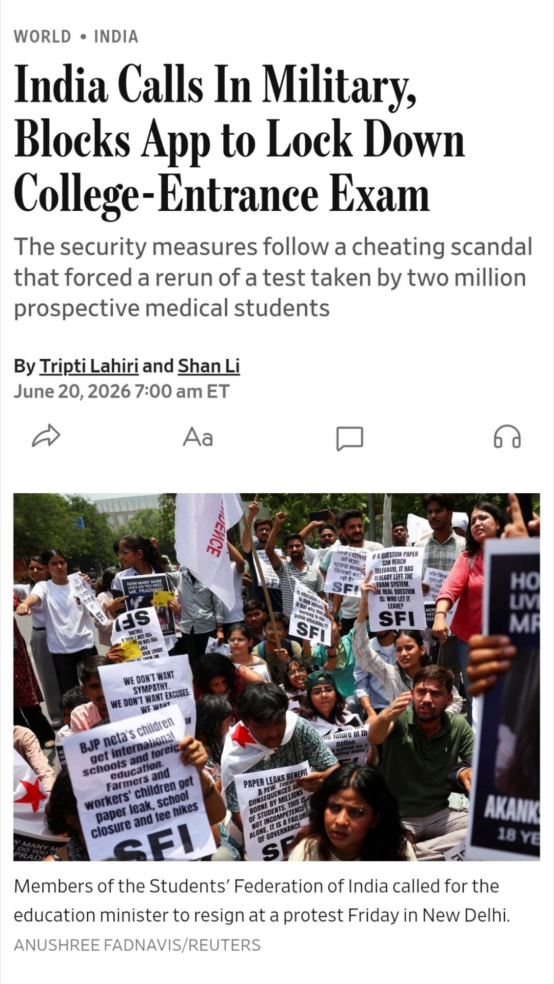 印度超200万名考生成绩被取消¹ 越了解印度越觉得这是一个神奇的国度。居然动用了