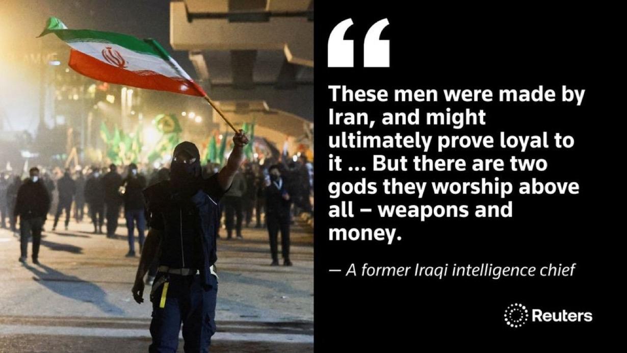 据《路透社》报道，伊朗数十年来花费数十亿美元，一直在为应对此类时刻而训练外国代理