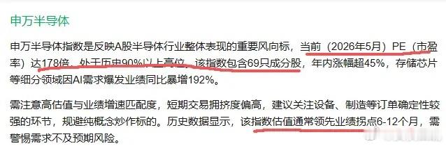 半导体 风险提示 ，半导体进入反复震荡周期简短分析申万半导体指数（69 只成分股