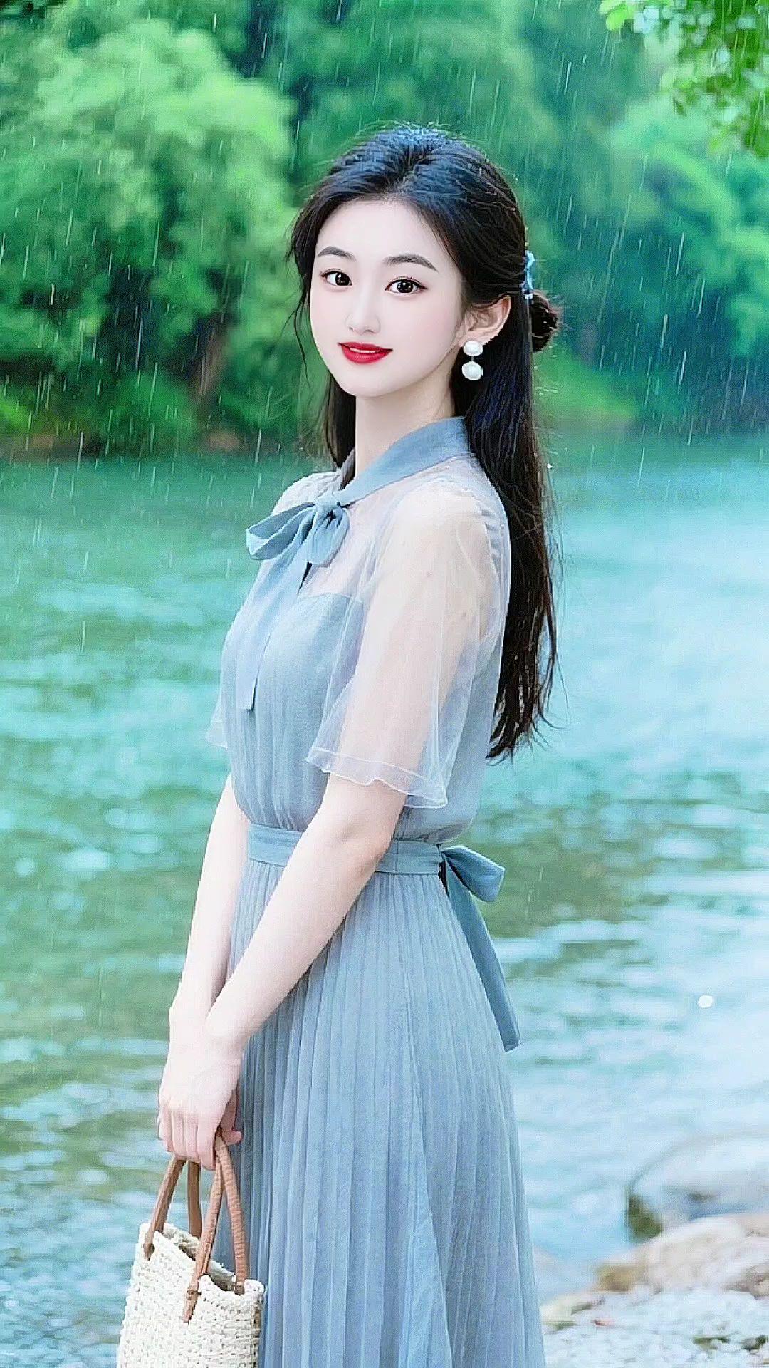 自然温柔风 温婉气质风 长裙温柔 湖边长裙 温柔风