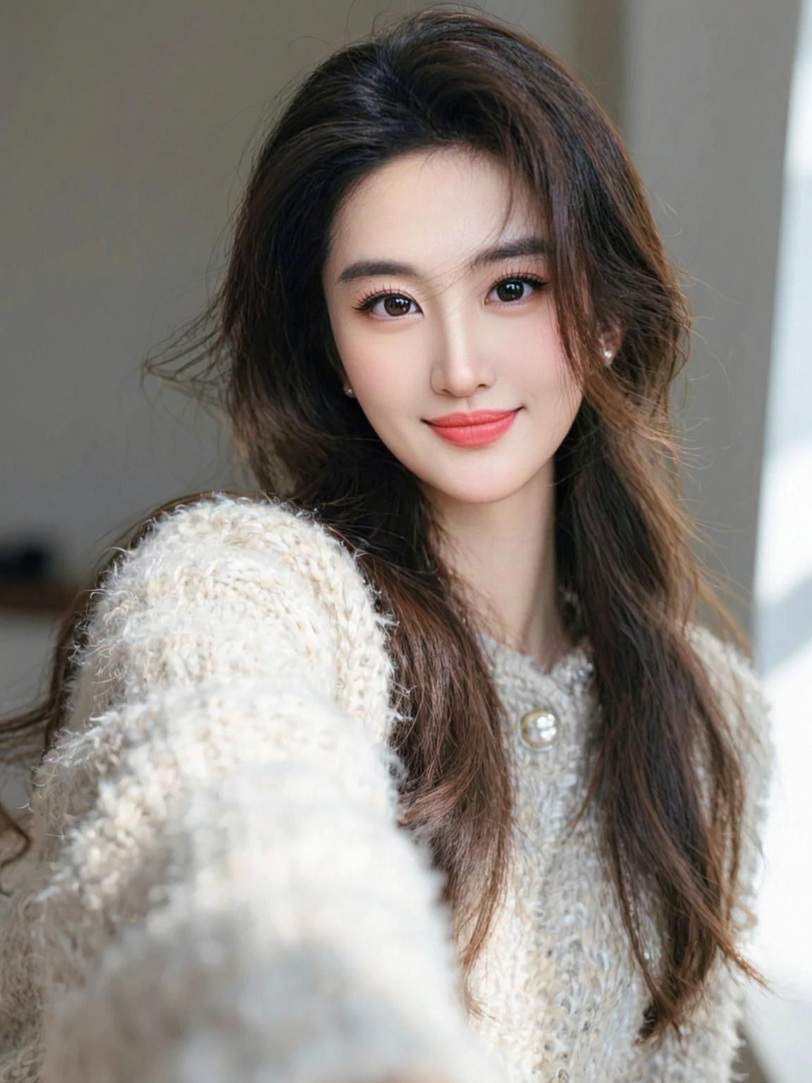 毛绒系自拍 抖音ai创作 高级感写真 女性自信