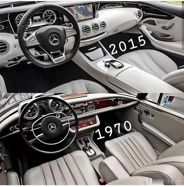 奔驰的内饰有点传承的意思 