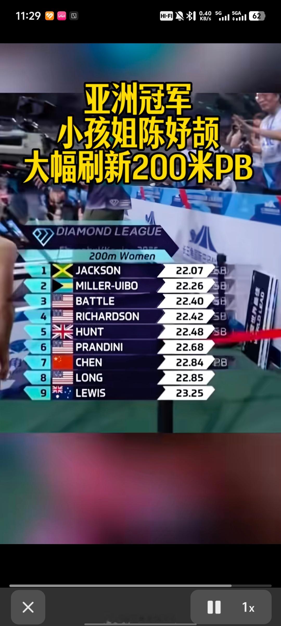 小孩姐真的可以，大有可为！钻石联赛PB，大幅提升～陈妤颉200米钻石联赛