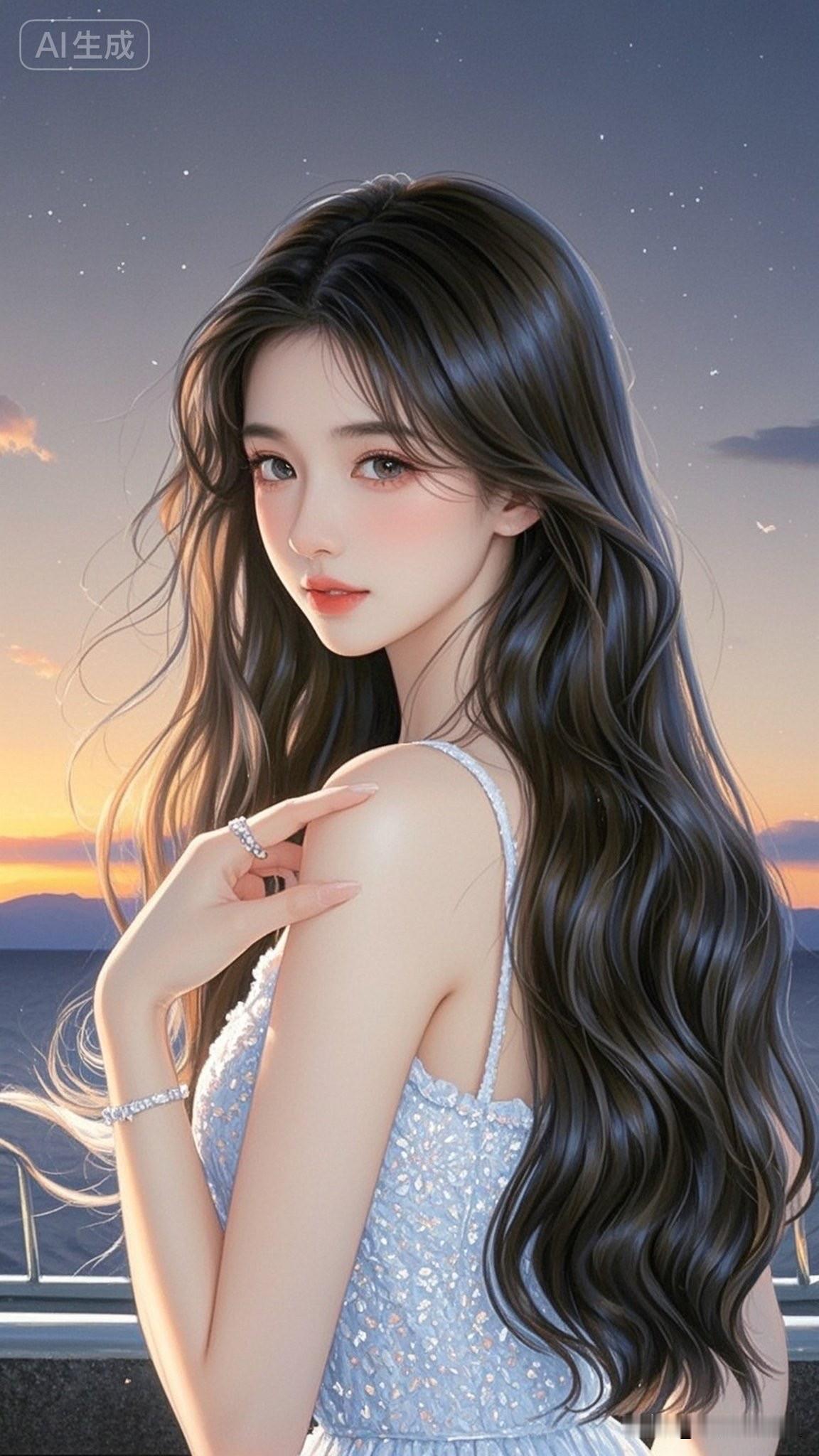 温柔甜美的少女，梦幻般的氛围，让人心动的瞬间。