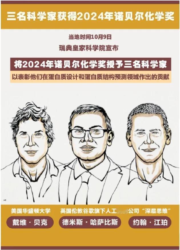 大漂亮怎么可能会不强大？2024年诺贝尔物理学奖、化学奖、医学或生理学奖，7位获