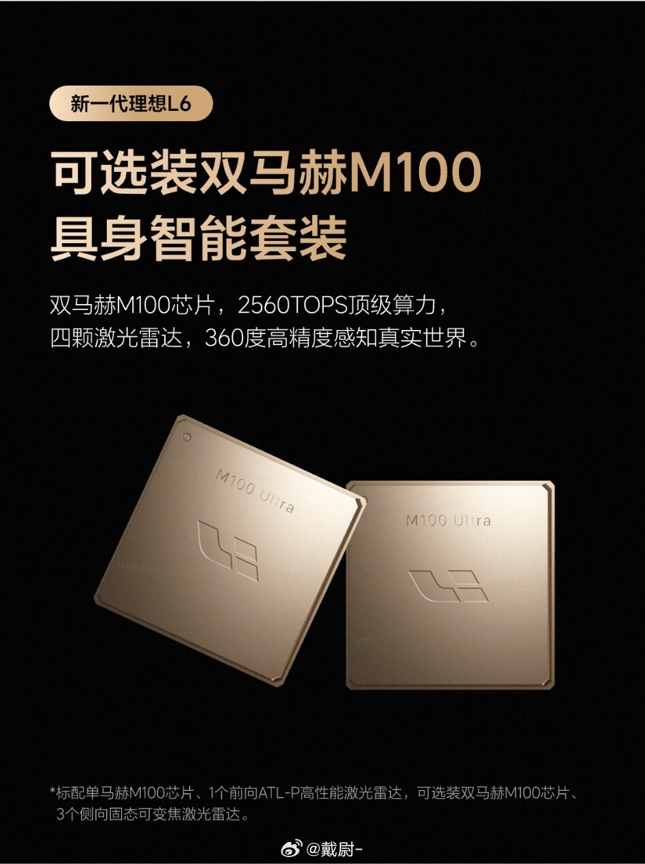 理想汽车正式公布新一代理想L6智能配置给大家整理一下新一代L6最新释放的信息：一