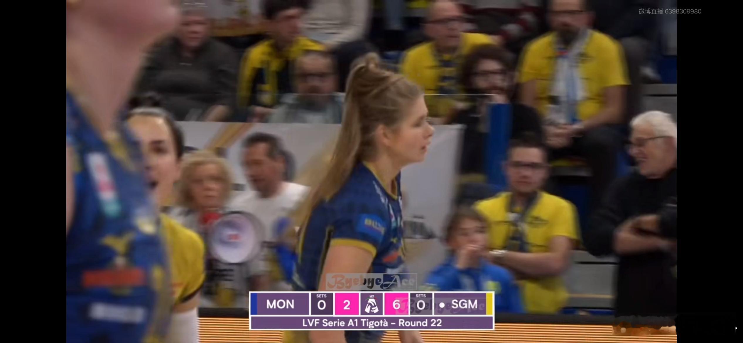 第一局：圣乔瓦尼9-3领先蒙维索庄宇珊庄宇珊留洋第一季世界女排新闻