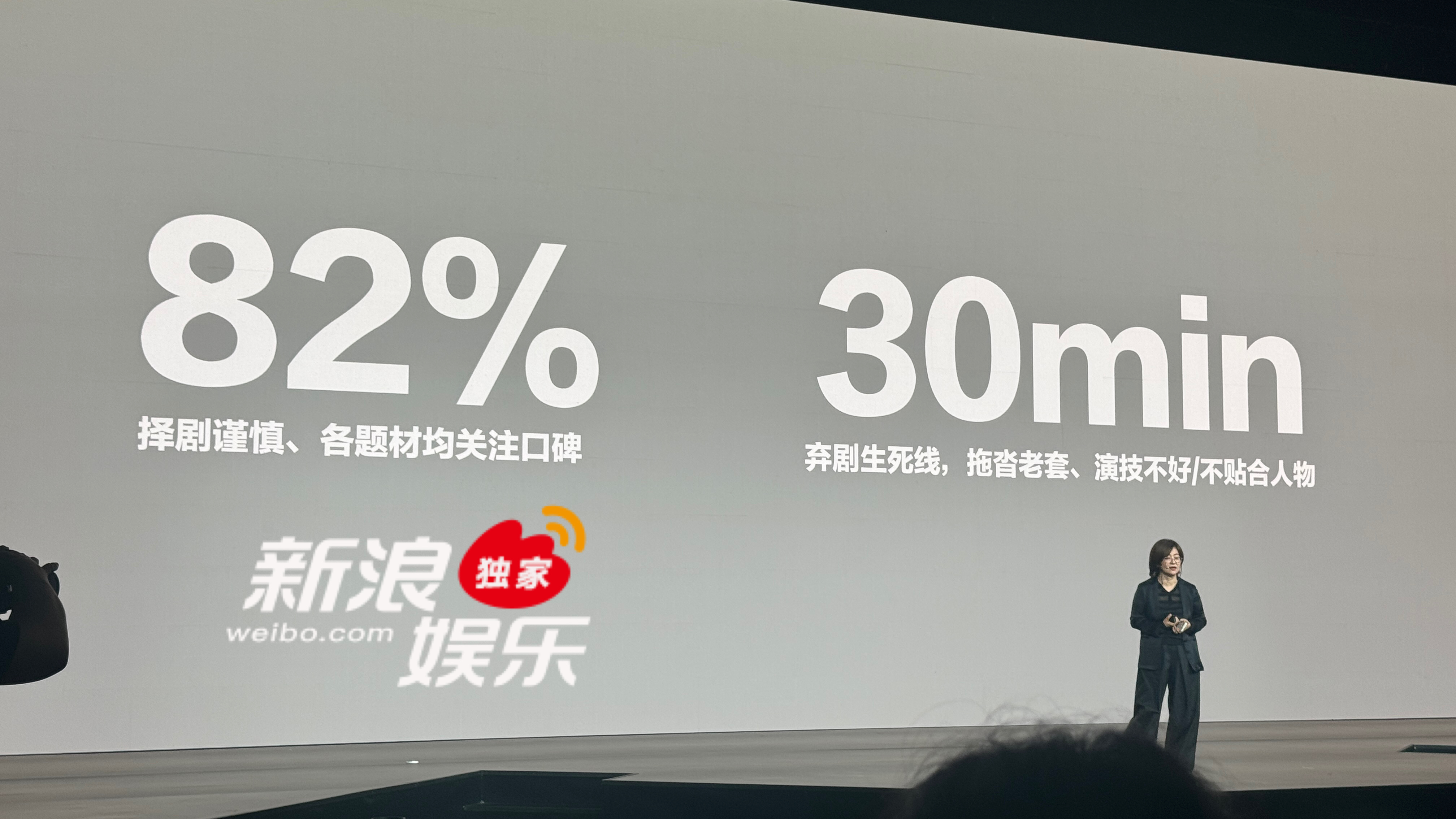 最影响用户弃剧的是演技和不贴脸 腾讯视频年度发布会上，腾讯tina分享，用户30