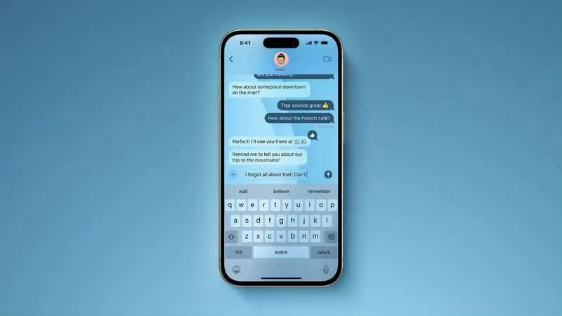 【苹果 iOS 26 信息应用曝料：AI 定制背景、投票、自动翻译、组合表情等】