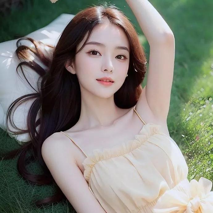 阳光下的少女，温柔如水，恬静美丽自然清新美少女 美少女的微笑 阳光白裙少女 阳光