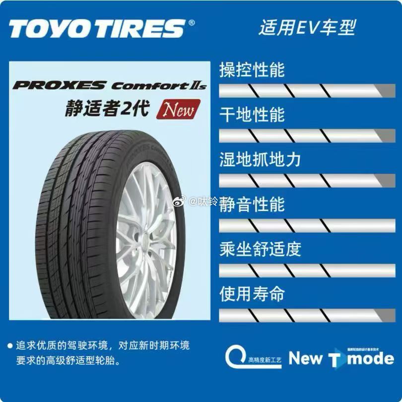 Toyo C2S （东洋轮胎）原装 日产进口性能 舒适 安静， EV适用 