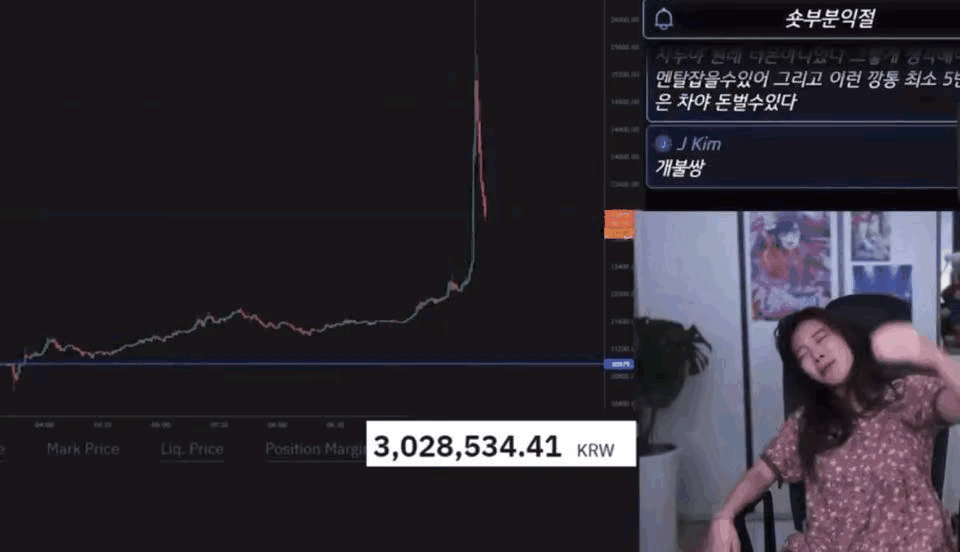 一位韩国女主播直播炒股然后亏麻了！

感觉这几天世界杯，很多人和这个状态也差不多