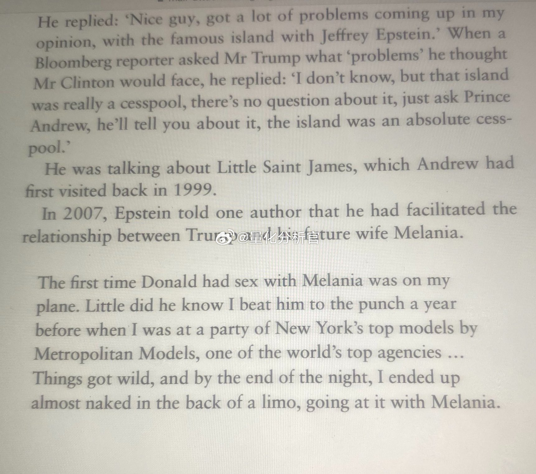 为什么梅拉尼娅今天罕见发表公开讲话，否认认识爱泼斯坦，因为爱泼斯坦的资料和去年的