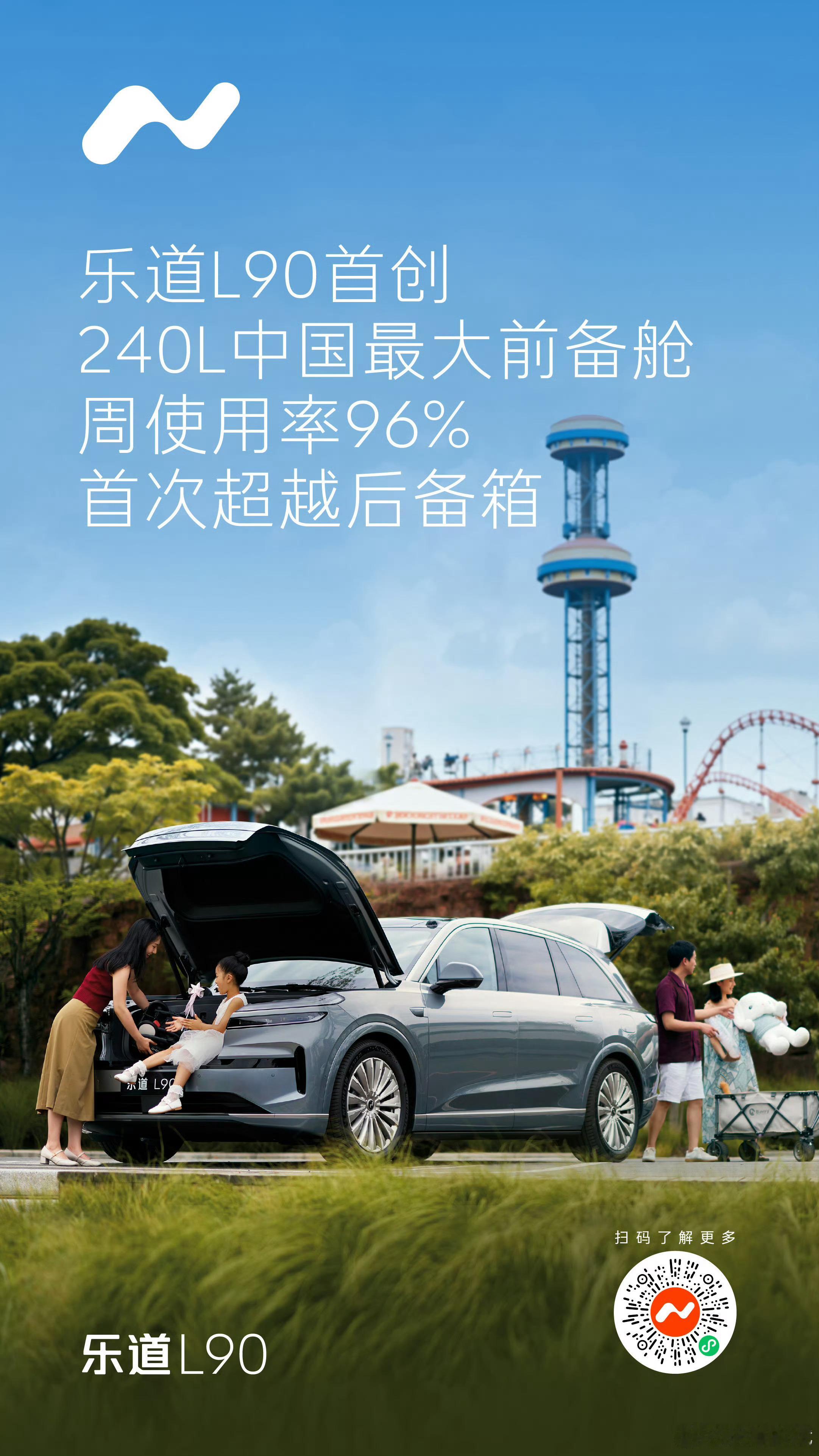 乐道L90前备箱周使用率超96%，这个数据已经跟之前的后备箱96%倒置，这玩意是