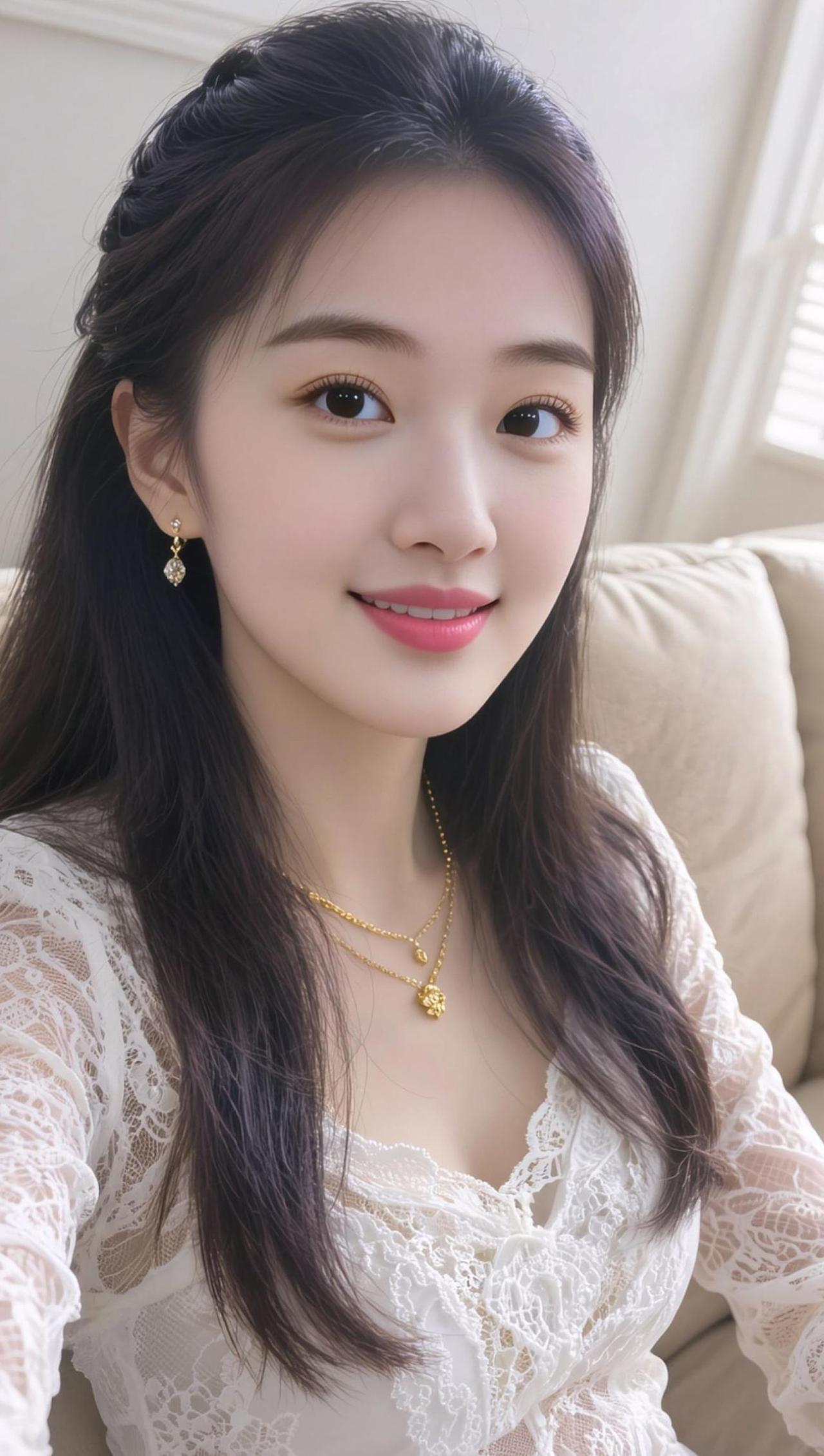 AI蕾丝生活照 抖音ai创作 清纯甜美 纯美居家风 温柔风