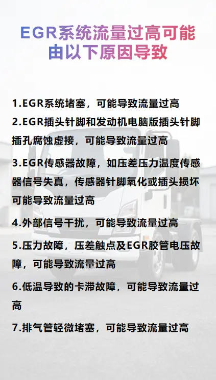 EGR系统流量过高可能由什么原因导致？