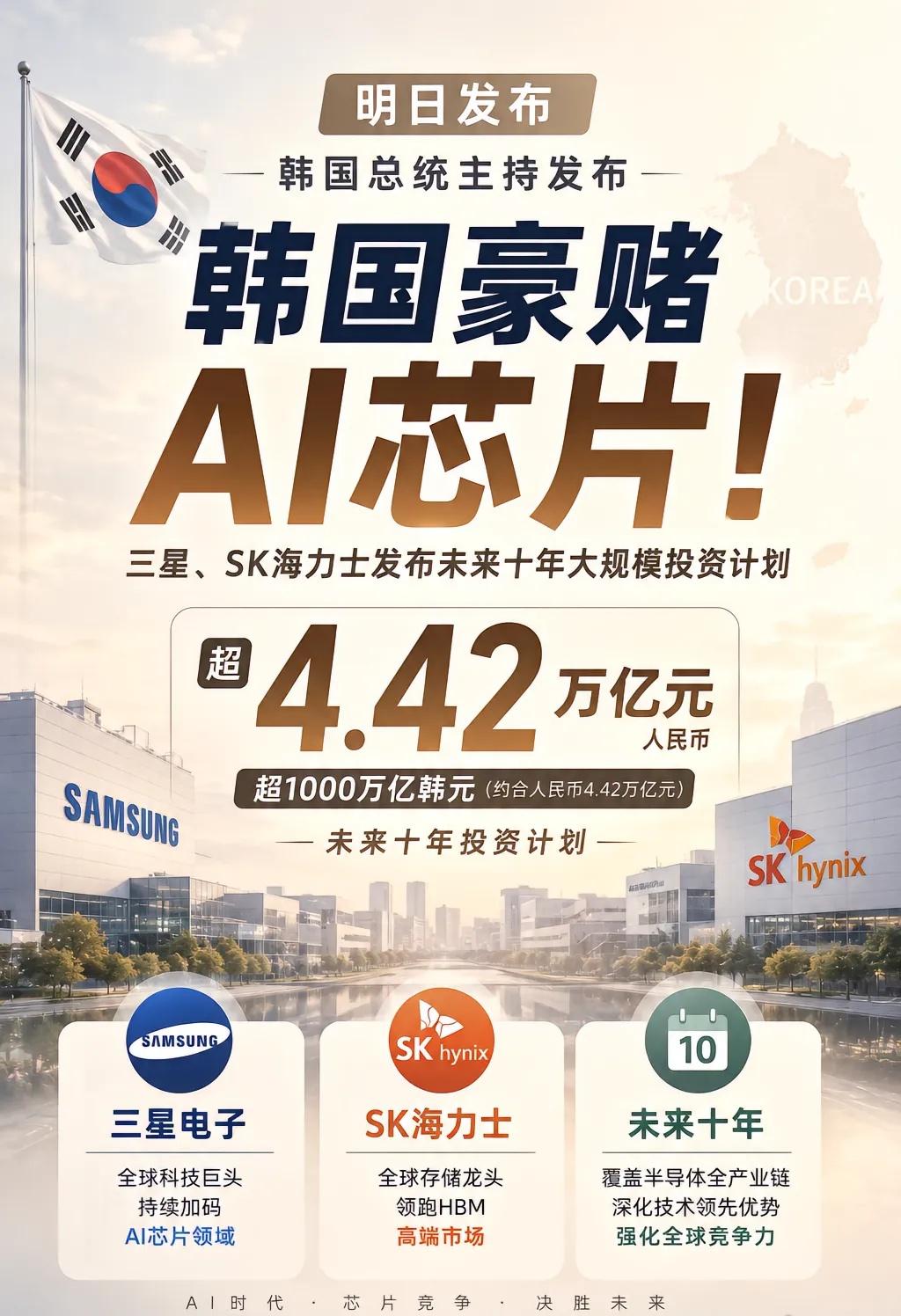 明日公布！韩国超级投资计划。韩国总统府消息显示，6月29日，韩国总统李在明将主持
