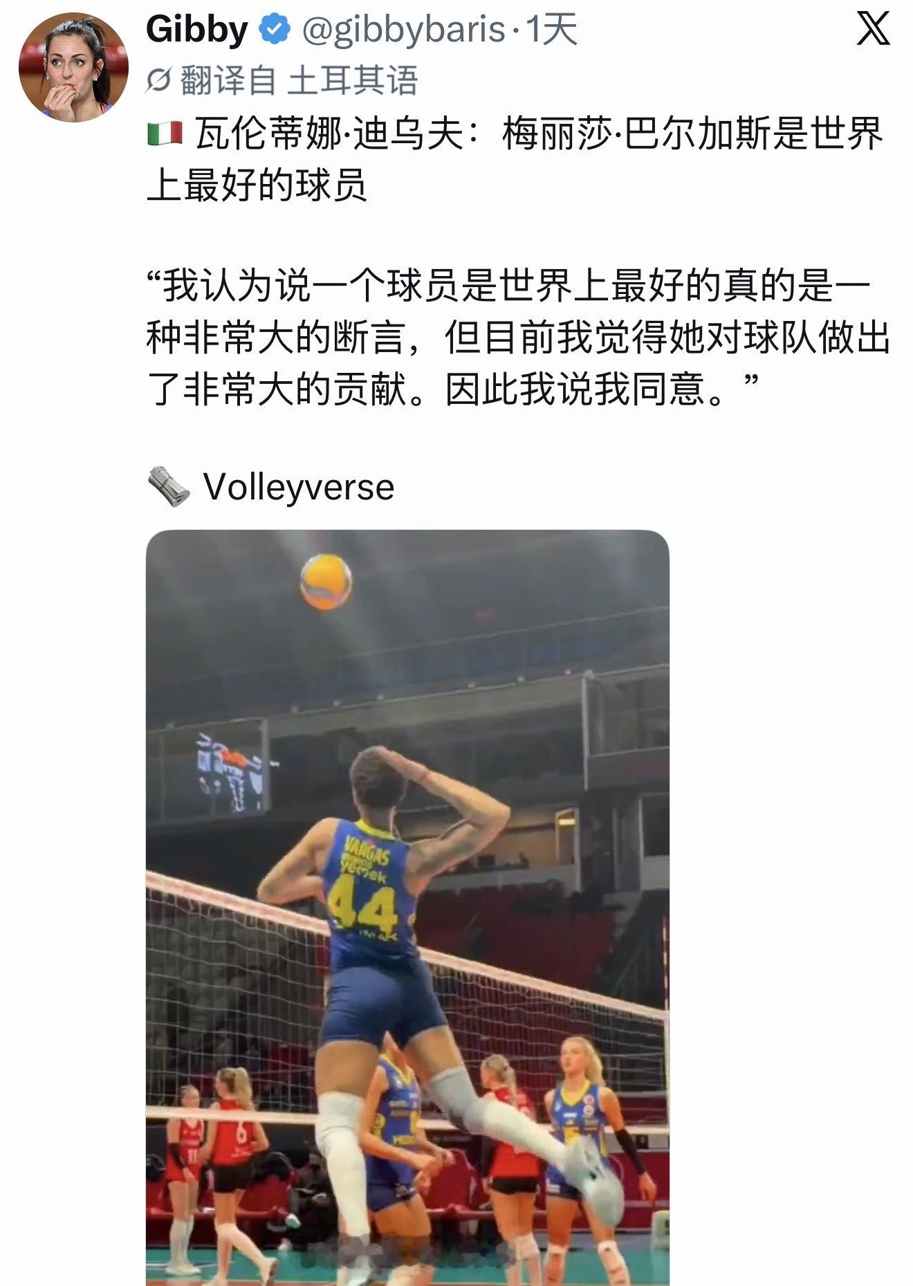 丢夫：小瓦全肯定。主要今年VNL和欧锦赛小瓦都是MVP。 ​​​