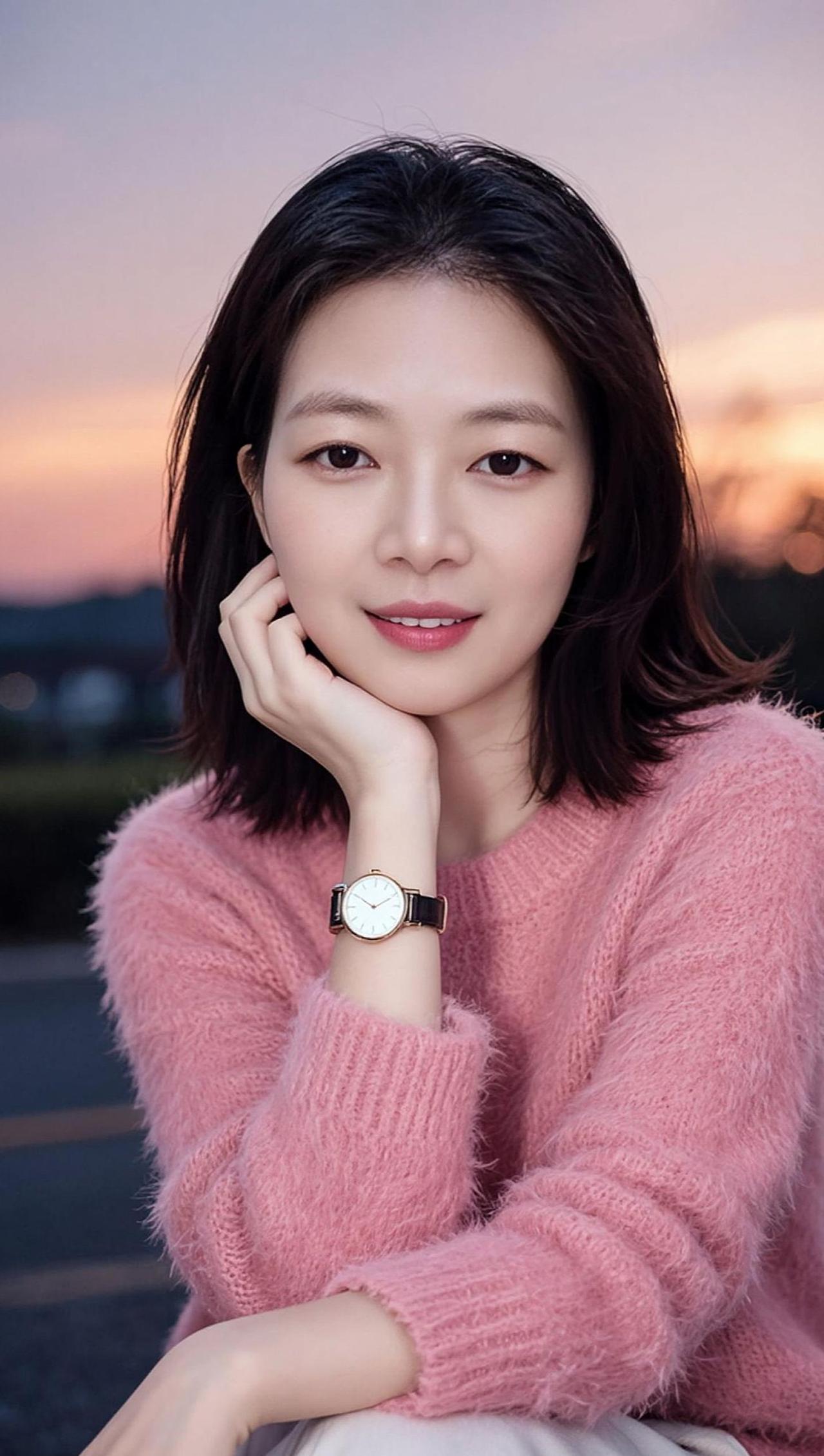 AI暮色毛衣照 少女写真 甜系女孩 优雅气质抖音玩法合伙人计划