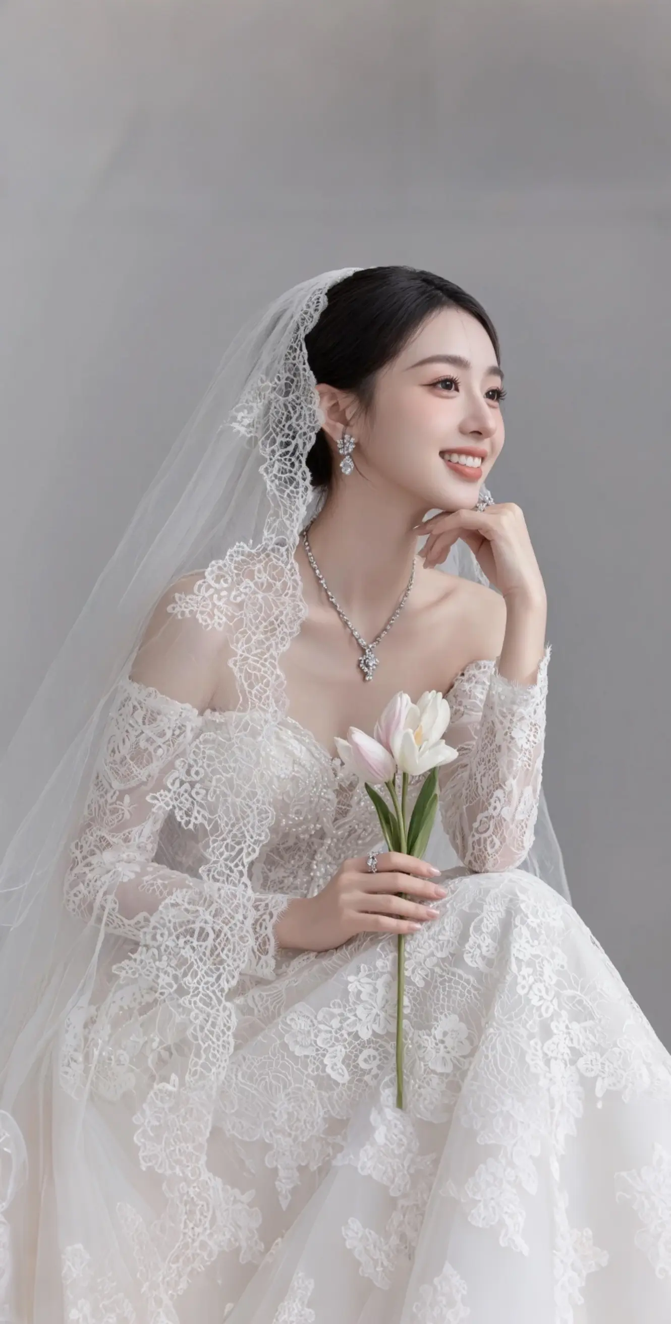 AI扩图 蕾丝婚纱写真 ai创作 你的婚礼其实我偷偷去了 全新AI写真