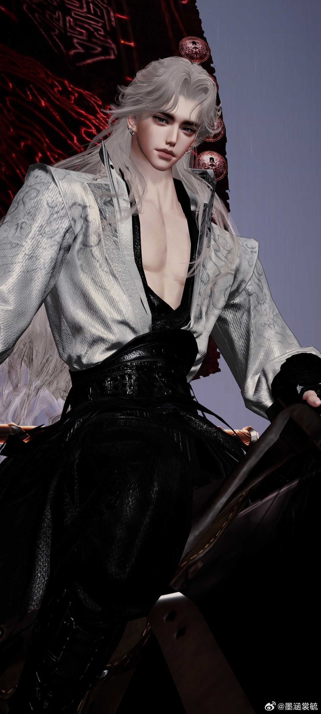 逆水寒手游“龙旌猎猎风如刃，少年策马定乾坤。”霸王别姬联动时装二段裁剪后简直极品