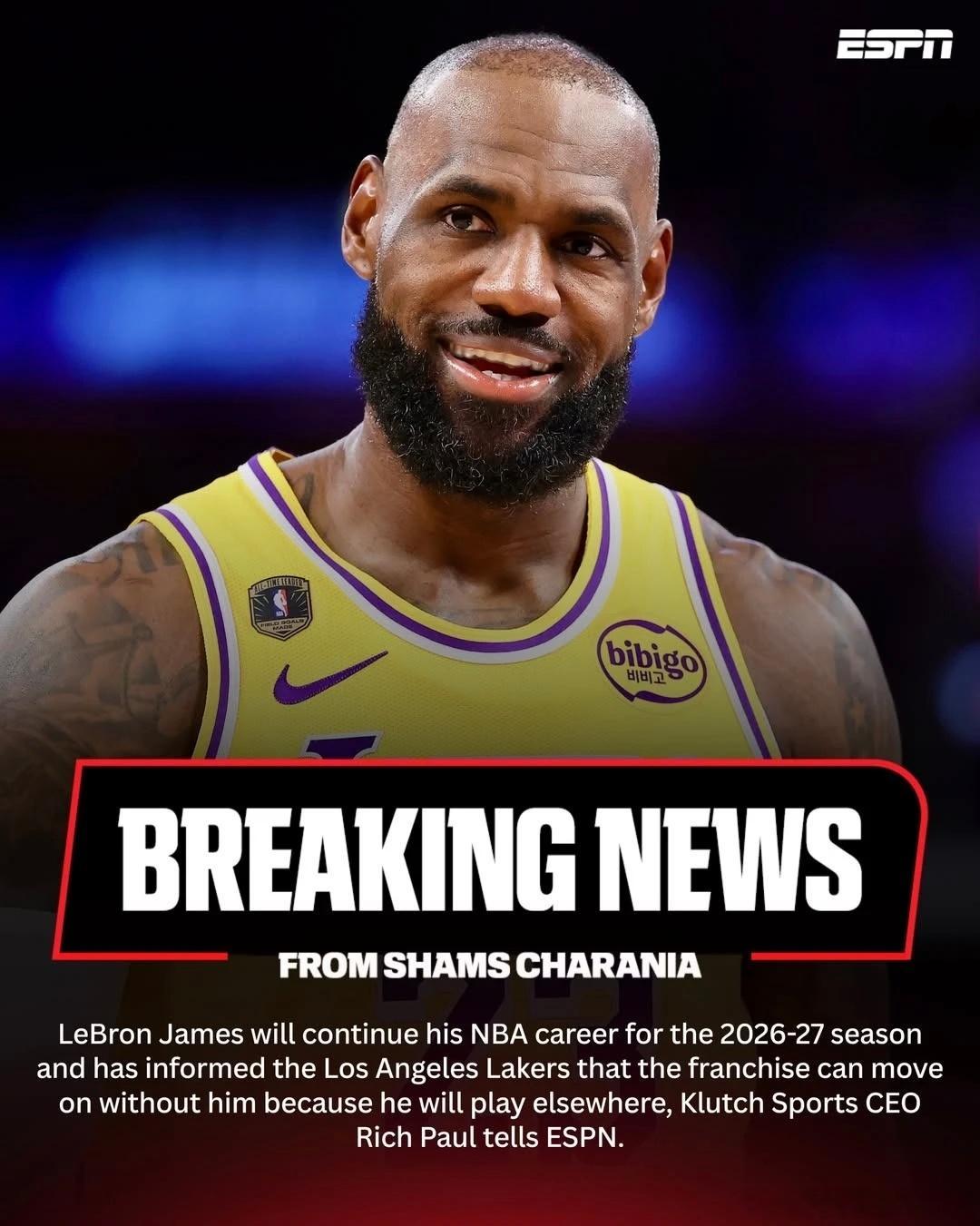 据查拉尼亚报道，Klutch Sports首席执行官保罗告诉ESPN，美国🇺?