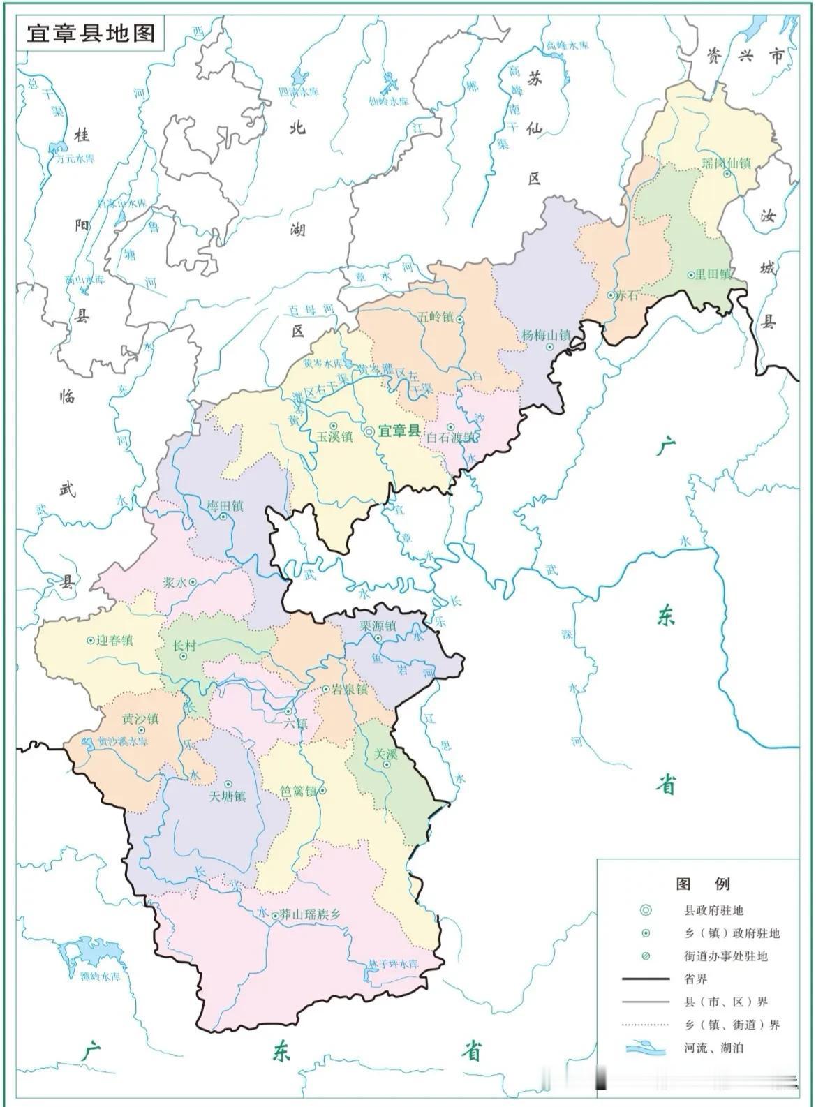 湖南这块“靴子”捅进广东，靴尖正好扎在广东第一高峰上

看湖南地图的人第一次盯宜